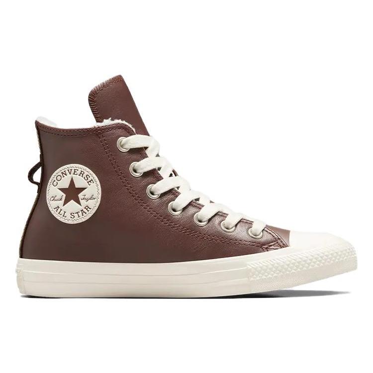 New Chuck Taylor All Star Women's Converse Leather High 'Faux Fur Lining Eternal Earth Brown' Women's A07946C