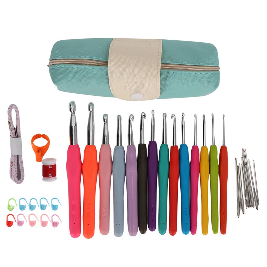 14PCs TPR Crochet Hooks Knitting Tool Sewing Parts Comfortable Crafts Weaving Gifts