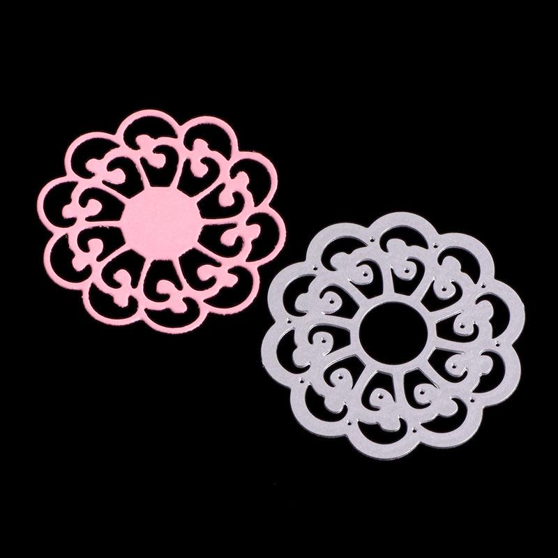 Circular Flower Pattern Metal Cutting Dies Stamps Alphabet Embossing Paper Cards Making Craft Stencils Scrapbooking