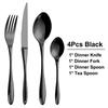 4/8/12/16Pcs Gold Cutlery Set Stainless Steel Tableware Mirror Dinner Set Sliver Knife Fork Spoon Black Kitchen Utensils