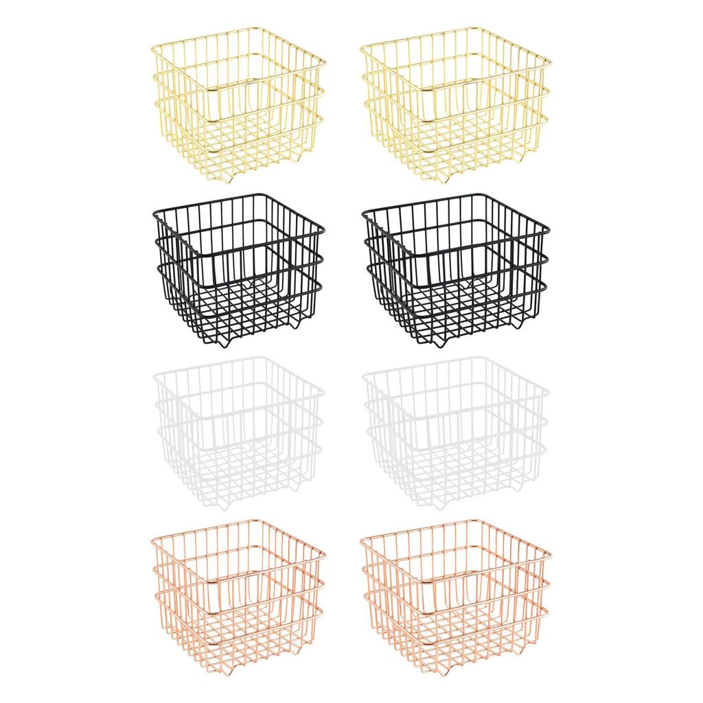 Iron Storage Basket Food Storage Organizer for Countertop Shelf Cabinets