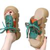 2024 new Korean version of Internet celebrity slippers women's summer fashion outer wear flat bottom travel vacation beach word sandals women