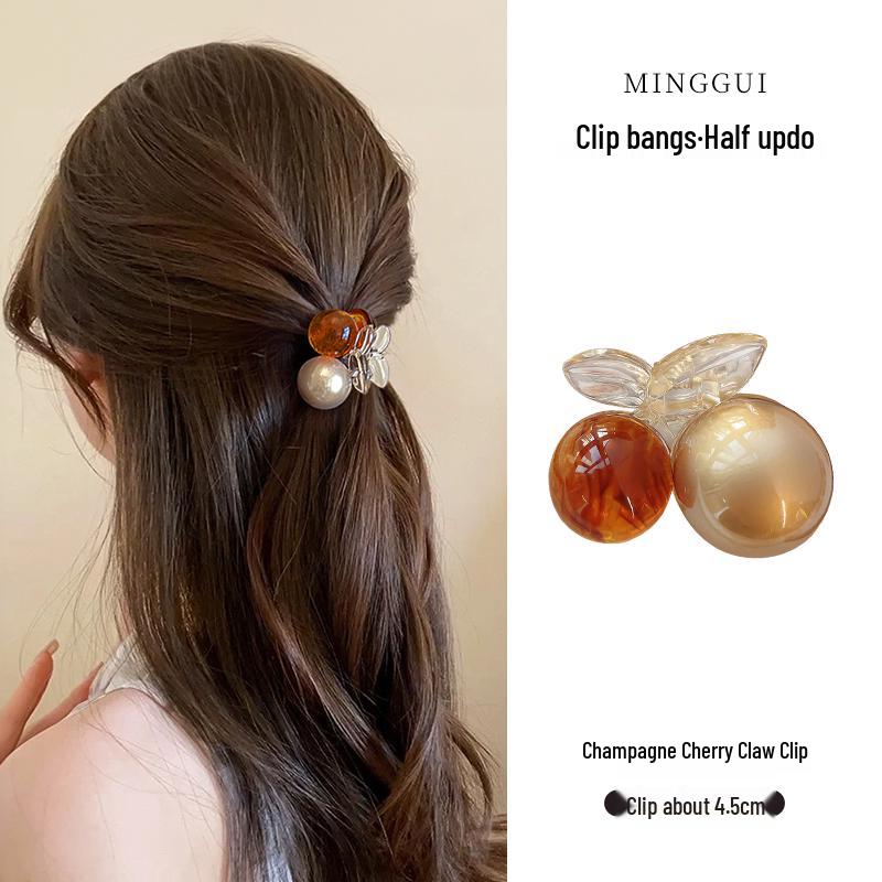 Clips de Păr cu Perle de Vară pentru Femei 2025: Nou Accesoriu Mic pentru Părul din Frunte, Semi-Prins