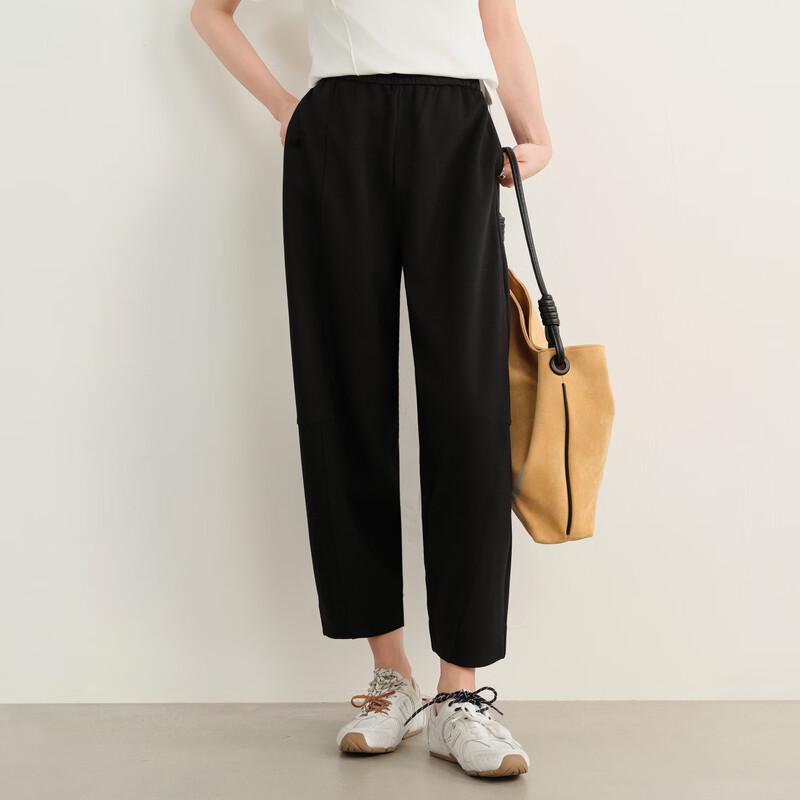 Elva' Island Women's Black Slim-Fit Casual Pants