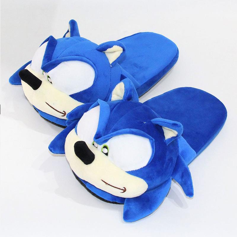 

Sonic the Hedgehog Plush Cotton Slippers - Cozy Cartoon Slippers for Boys & Girls Adult 28cm (36-43)