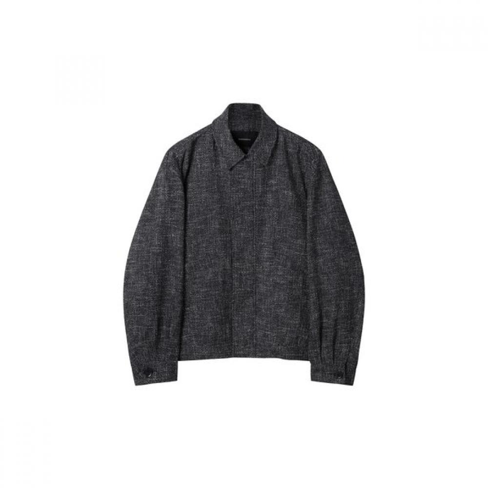 Customellow Black Tweed Blouson Jacket Cwjas25101bkx 95
