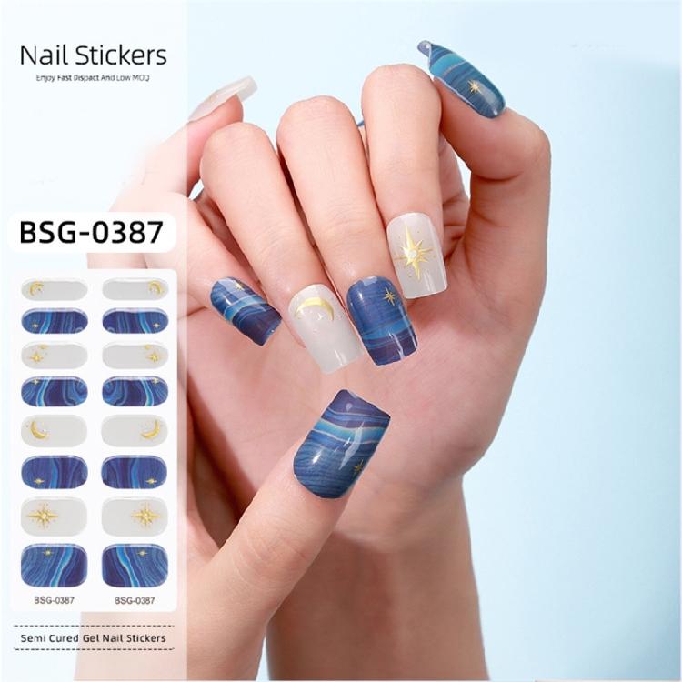 Self Adhesive Gel Nail Strips Nail Polish Stickers Nail Art Decals for Women