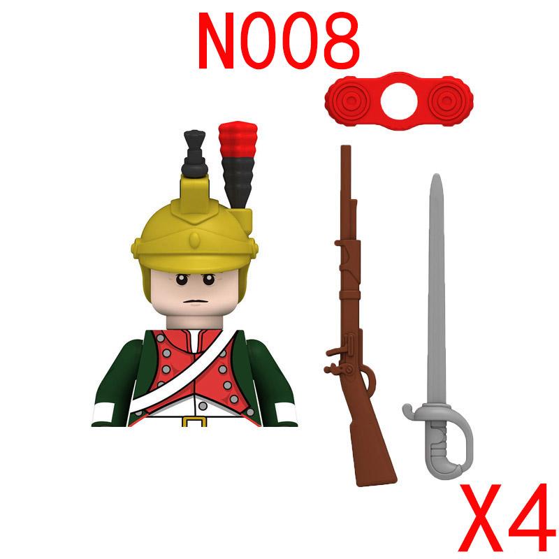 Napoleonic War Military Building Blocks Mini Bricks Figures Gifts Weapons Funs Equipments Russian France UK Italy Solider Toys