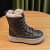 Thick-soled Cold-proof Snow Boots Women's Winter, Medium Tube Short Boots, Piled and Thickened Warm Large Cotton Shoes