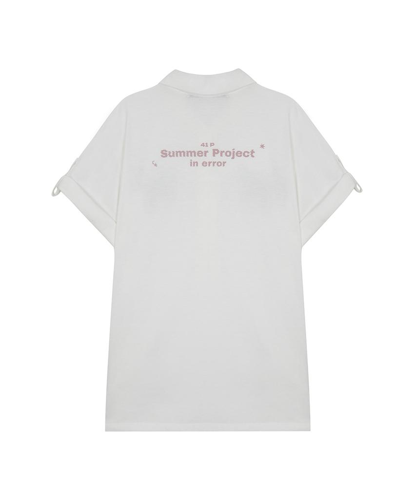 Sailpeulei Horse Summer Polo Shirt / White