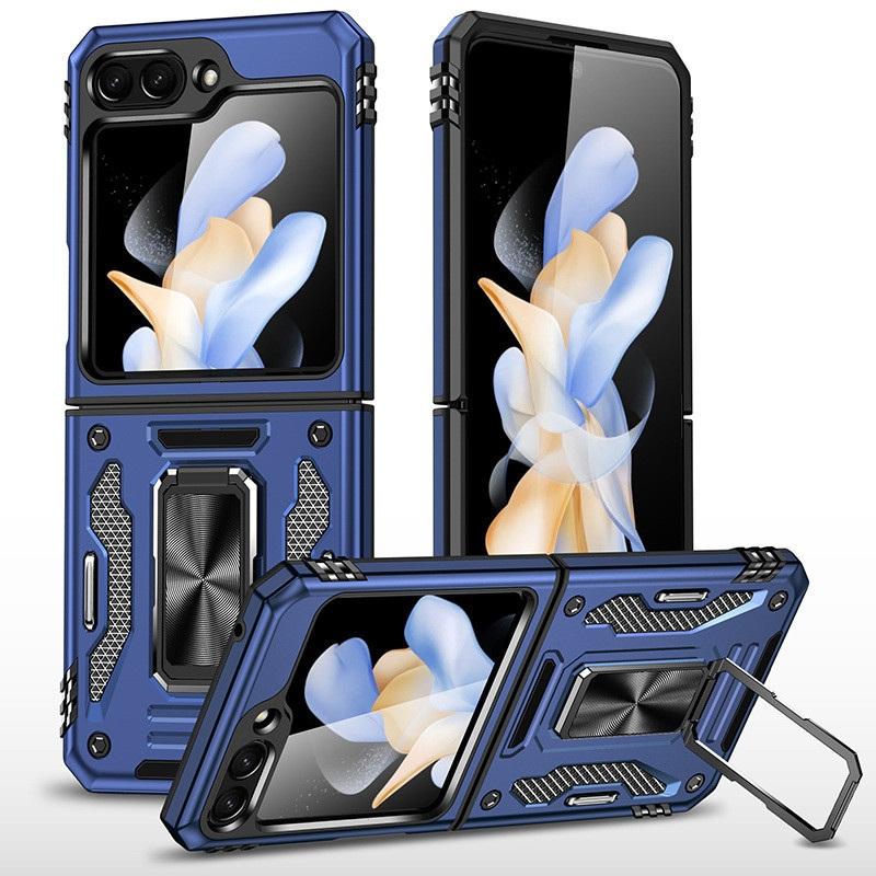 Lens Protection Ring Rotating Stand Phone Folding Armor Case for Samsung Galaxy Z Flip 7 FE / Flip 6 / Flip 5 Shockproof Cover