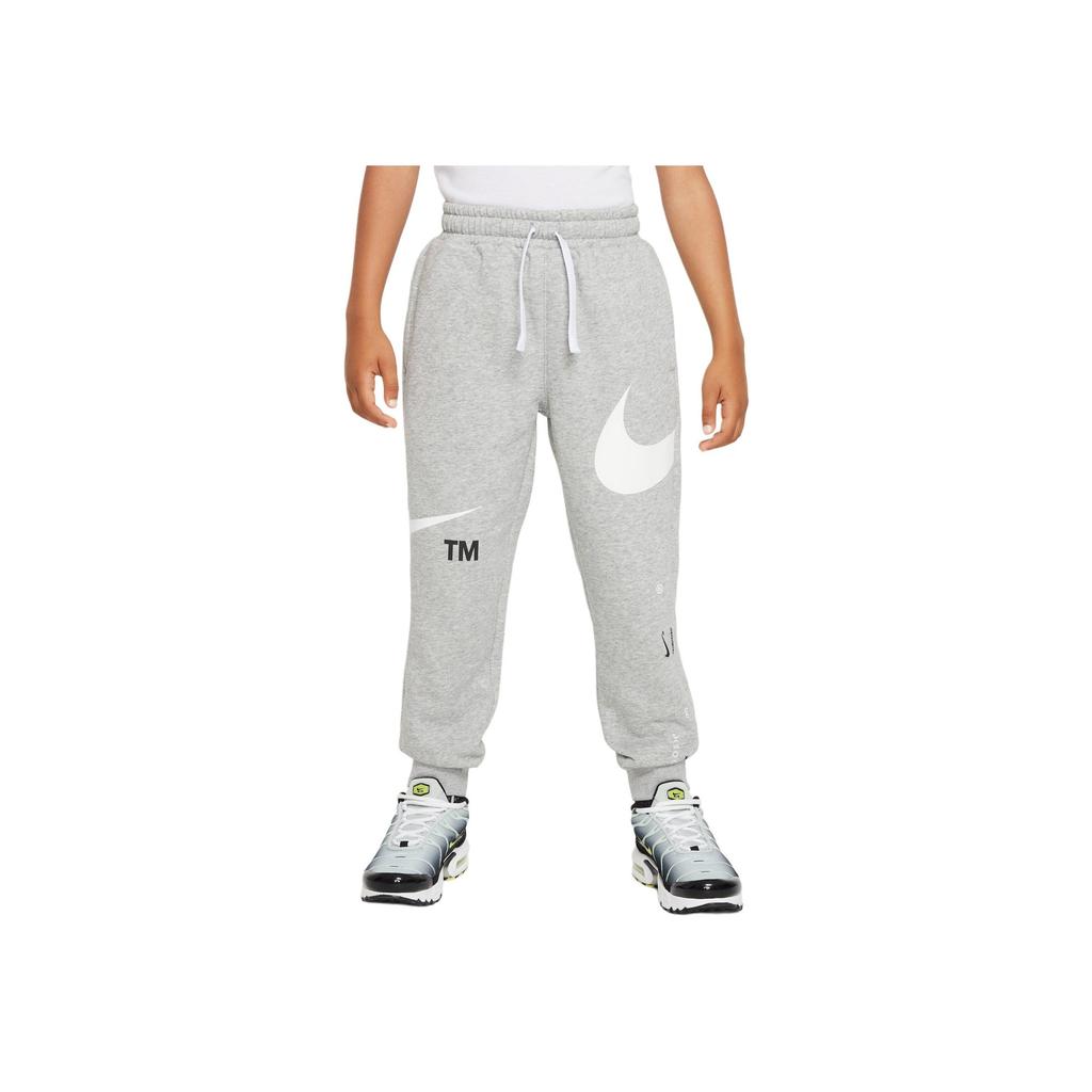 Nike Kalhoty s potiskem písmen s nízkým pasem a manžetami Dětské spodky Tmavě šedá DO3601-063