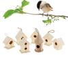 Creative Balcony Wooden Bird House Breeding Cage Box Feeding for Wren