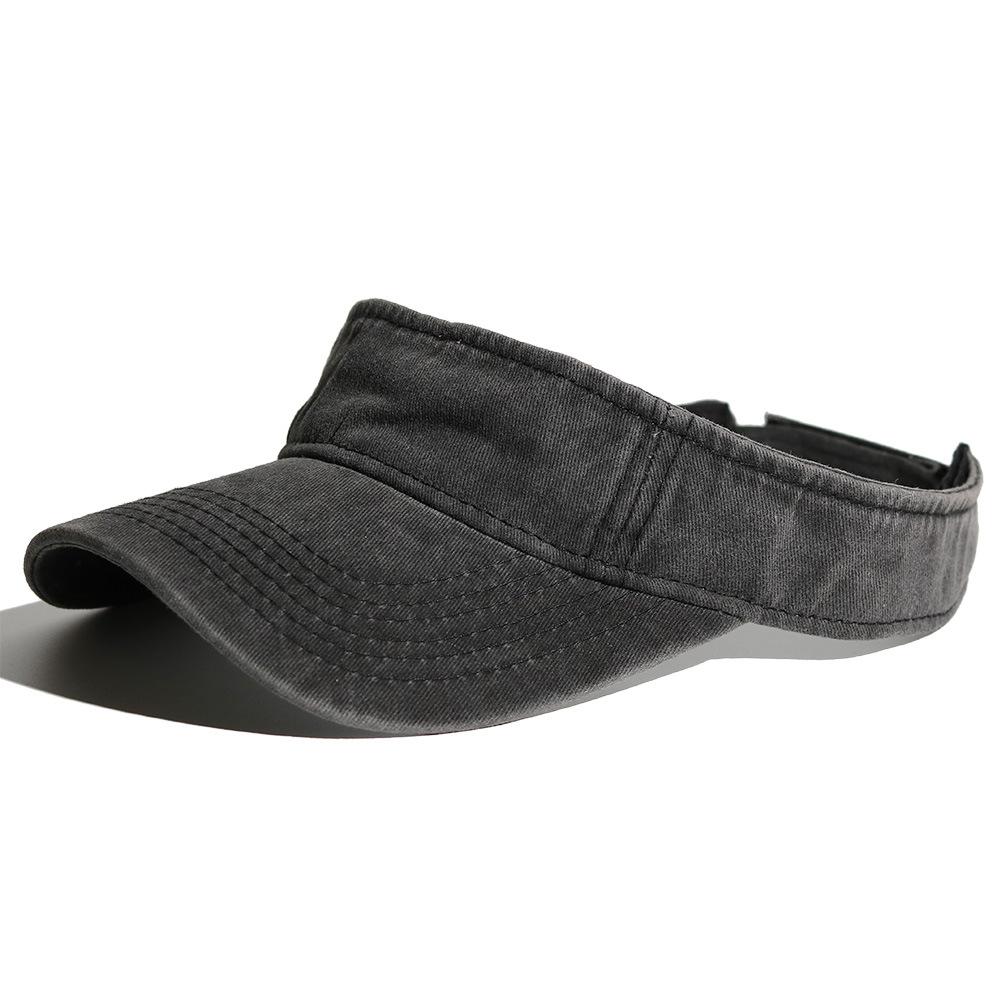 

Летние моющиеся солнцезащитные шляпы Мужские Женские Однотонные Хлопковые Козырьки Защита от УФ Без Верха Спортивные Теннисные Гольф Беговые Солнцезащитные Бейсболки чёрный