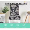 4 Stück bedruckte Stuhlhusse, abnehmbar, waschbar, für Hochzeitsfeier, Esszimmer, Heimdekoration