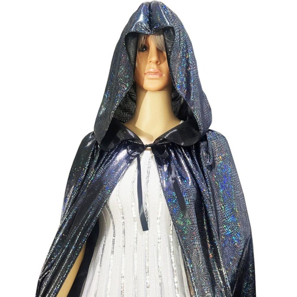 Glänzender Halloween Umhang Kleid Teufel Weihnachten Cosplay Kostüm Lustige Kapuzenponchos Bühne