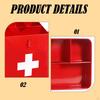 First Aid Storage Box Medicine Cabinet 9.2x7.2x8.2inch Removable Tray with Carry Handle