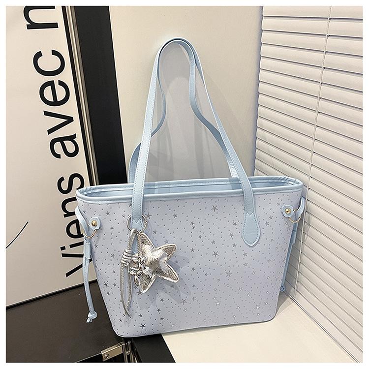 New Large Capacity Star Print Women Tote Underarm Shoulder Handbag