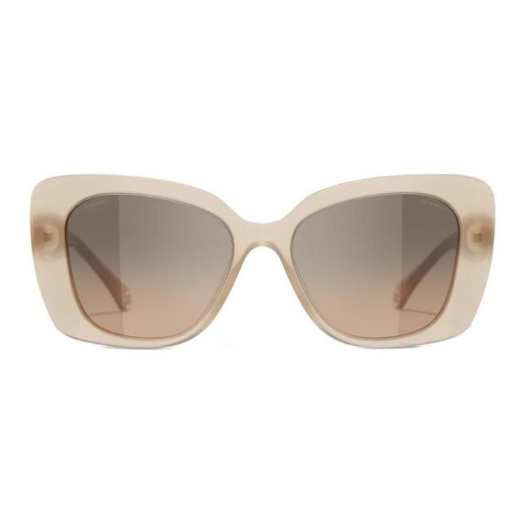 

Chanel Logo Frame Butterfly Sunglasses Unisex sunglasses Beige CH5504A-173143 53,Beige