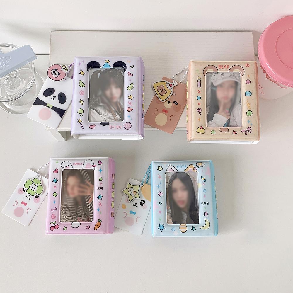 20 Double-sided Card Communication Sealed Photo Albums, One Grid Three Inch Polaroid Storage Album, and Star Chasing Card Album