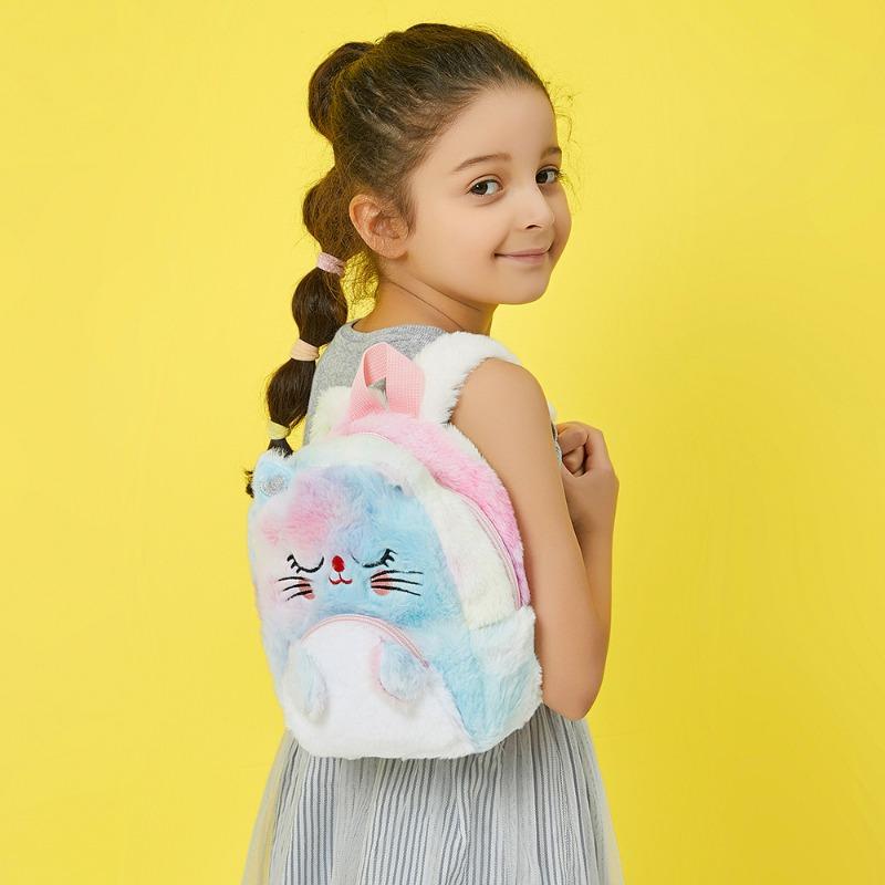 Unicorn Backpack Plush Big Eyes Backpack Kindergarten Children Cartoon Little Girl Backpack