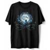 Celestial Pigeons T Shirt Cosmic Galaxy Full Moon Space Bird Lover Art S 5xl Vintage Washed Graphic Homme Slightly Casual