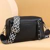 100% Rindsleder 3 Lagen Crossbody Umhängetasche Luxuriöse Echte Leder Messenger Tasche Mode Tägliche Nutzung Für Frauen Geldbörse Handtasche