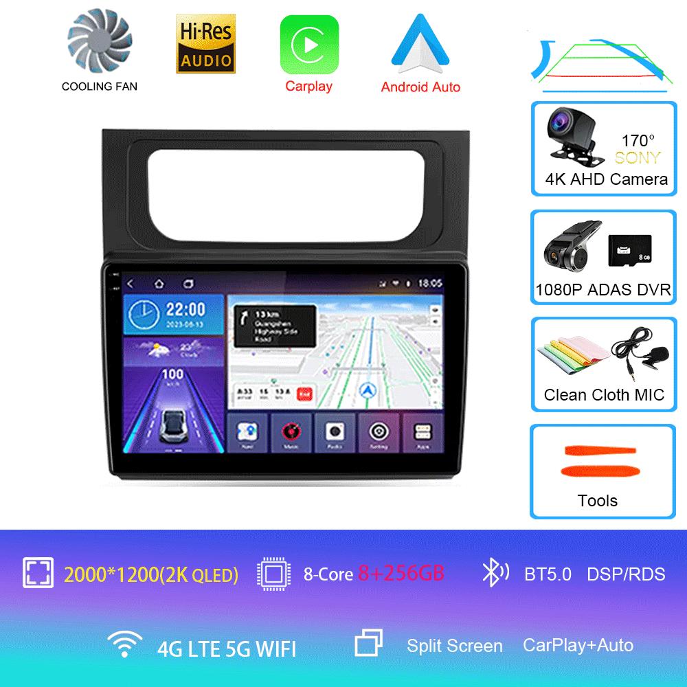 Car Radio Android 14 For VW Volkswagen Touran 2 1T 2010 2011 2012 2013 2014 2015 Wireless Auto Carplay Navigation GPS 4G+WIFI