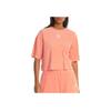 Puma Solid Color Casual Short Sleeve T-Shirt Women Tops Pink 535301-28