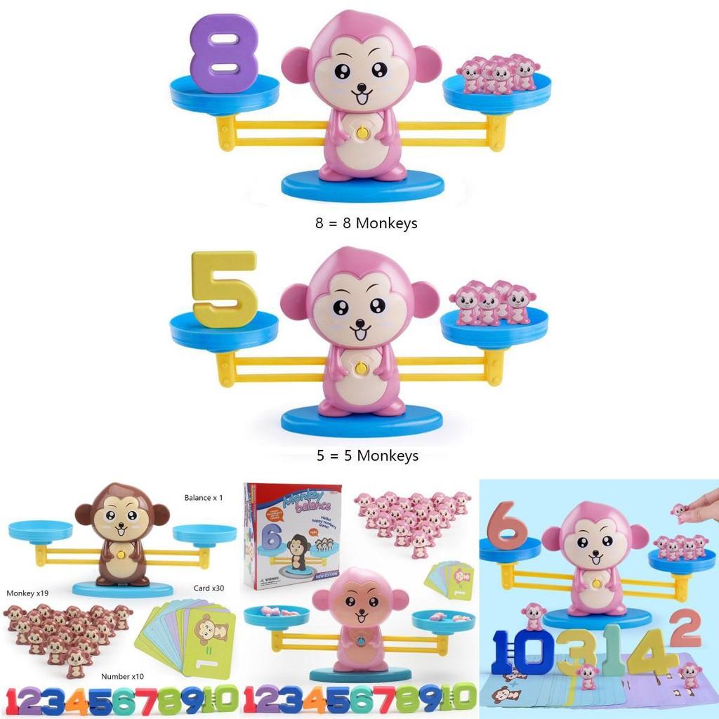 Lustiges Mathe-Zählspiel für Kinder Affen-Balance-Spielzeug-Set für Vorschulkinder