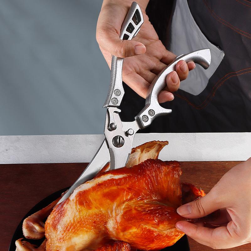 Stainless Steel Boning Knife Meat Cleaver Sharp Chicken Bone Scissors for Grilling and Cooking