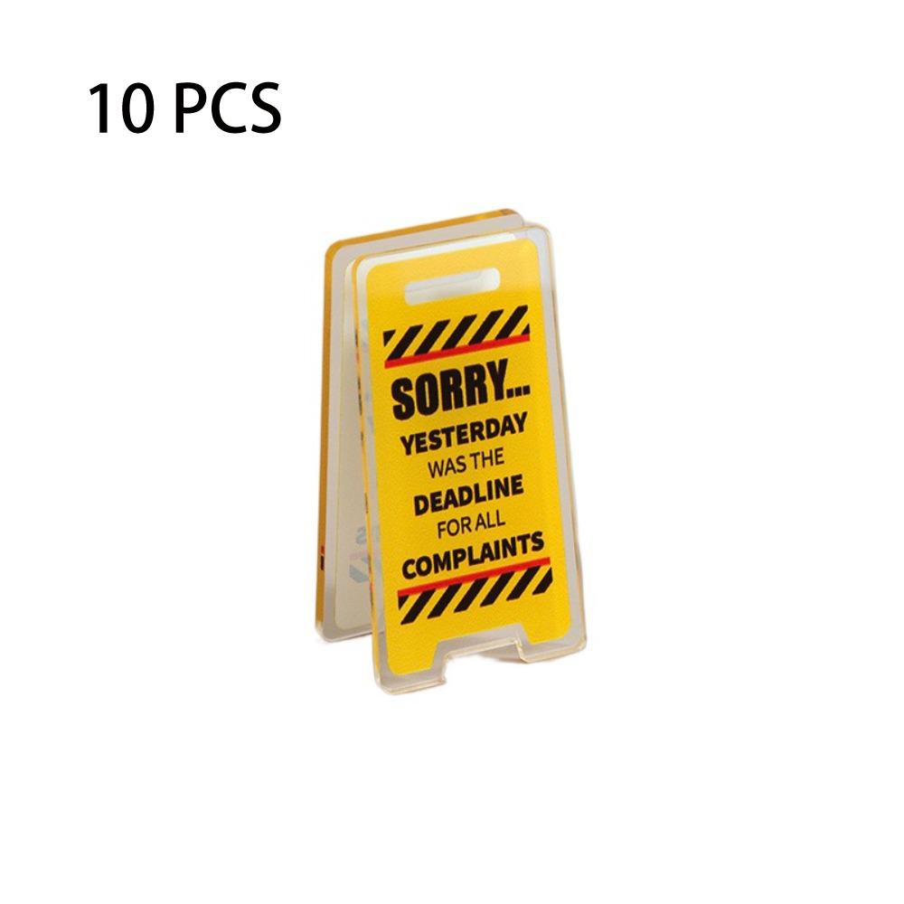 10 PCS I'm Busy Desk Decor Sign Leave Me Alone Desk Accessories Funny Acrylic Desk Sign  Unisex Gift
