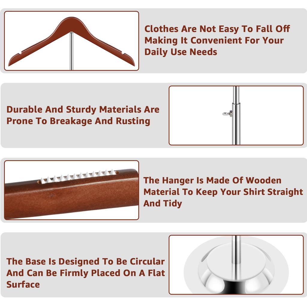 Adjustable T-Shirt Display Stand 40-70cm Flexible Shoulder Rack Multi-Purpose Holder Jacket Sweater Coat Garment Display Stand