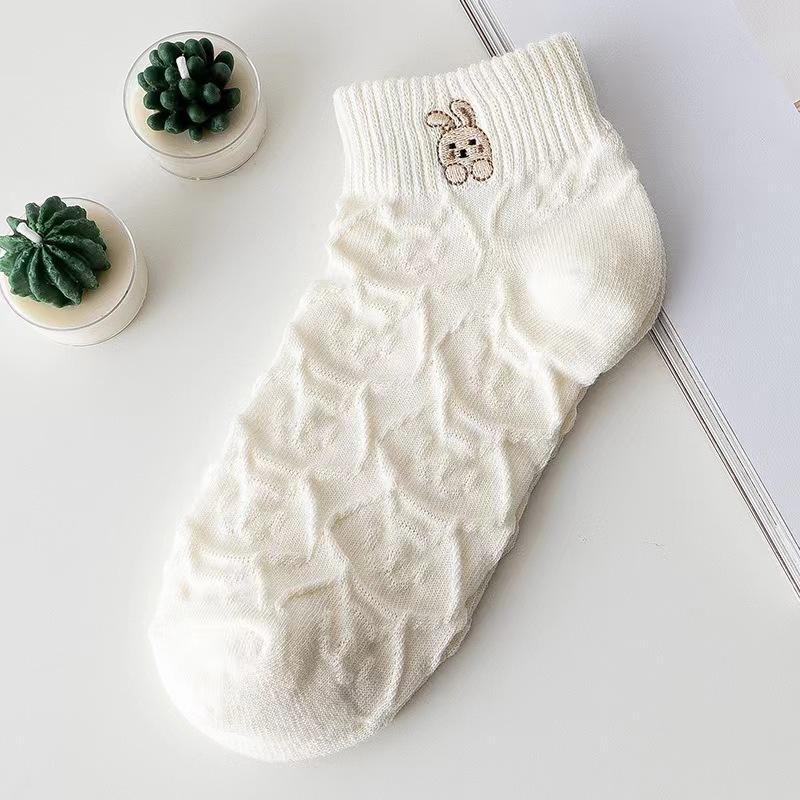 Boat Socks Spring and Summer White Short Socks, Low-top Shallow-mouth Invisible Socks, Thin Breathable Socks, Women's Socks