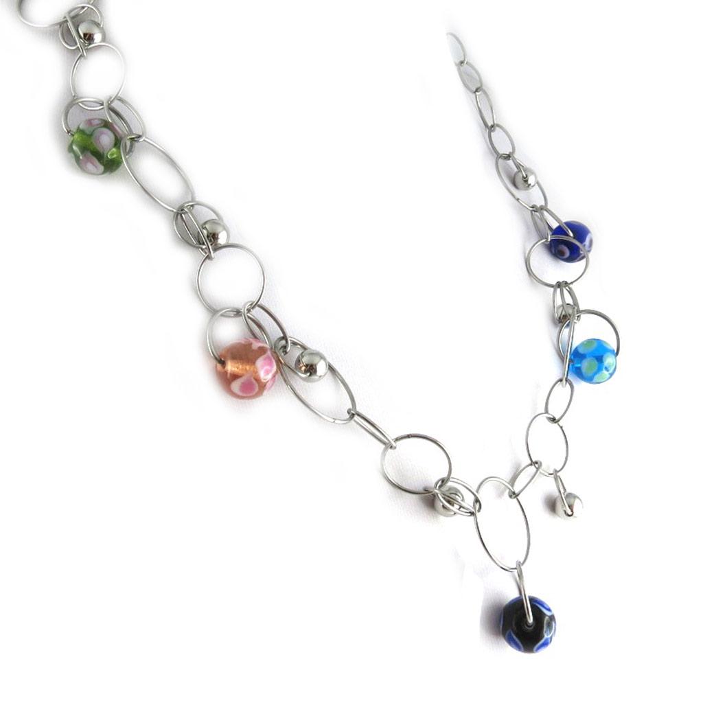Altesse [L1918] - Collier acier 'Calypso' tutti frutti