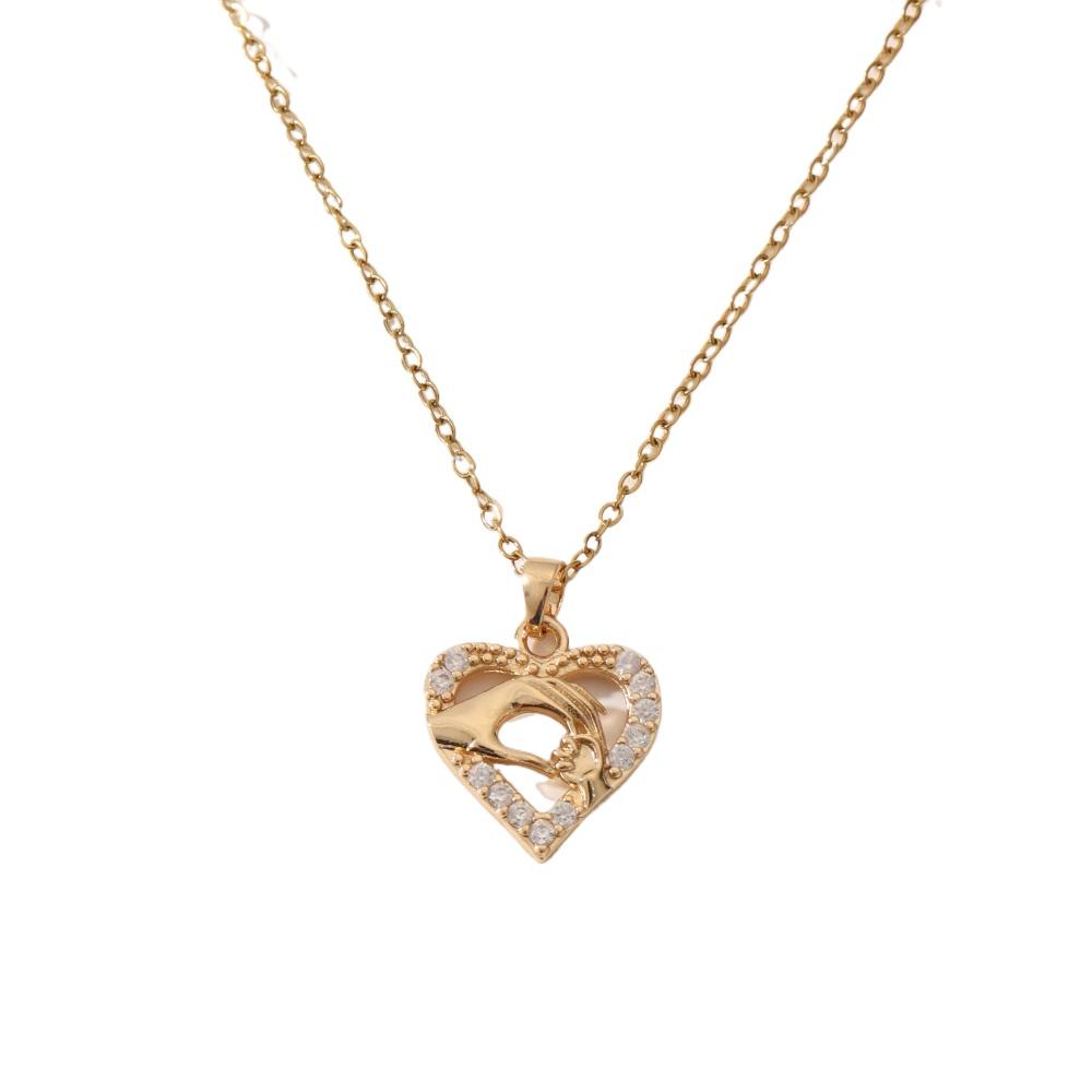 Heart Shape Pendant Necklace for Women 2025 New Fashion Golden Stainless Steel Chain Wedding Party Jewelry Accessories