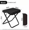 Portable Folding Camping Stool with Metal Frame Pouch Design for Outdoor Camping Fishing & Waiting