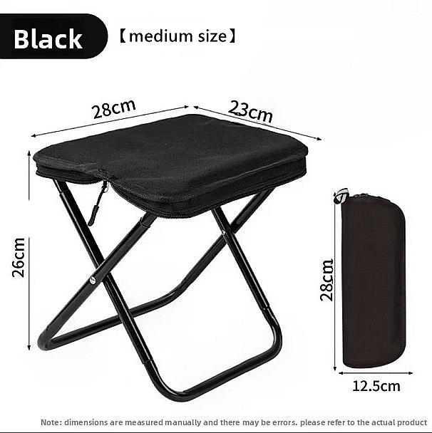 Portable Outdoor Carbon Steel Folding Chair-Small Bench for Camping & Fishing Fully Foldable Outdoor Furniture