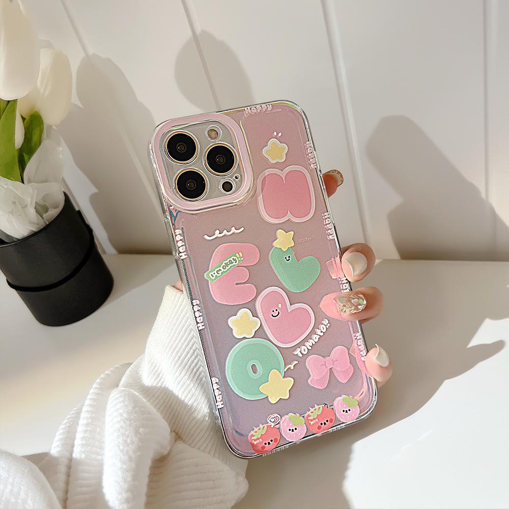 Colorful Laser X Suitable for Iphone17 Apple 16 Mobile Phone Case 12pro Max All Inclusive 11 Silicone 15XR