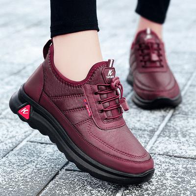 Women's Winter Warm Sports Shoes Pu Leather Large Size Warm Shoes Elderly Non-slip Warm Sports Shoes