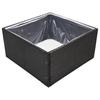 Vidaxl Donica Ogrodowa, Czarna, 80X80X40 Cm, Rattan Pe