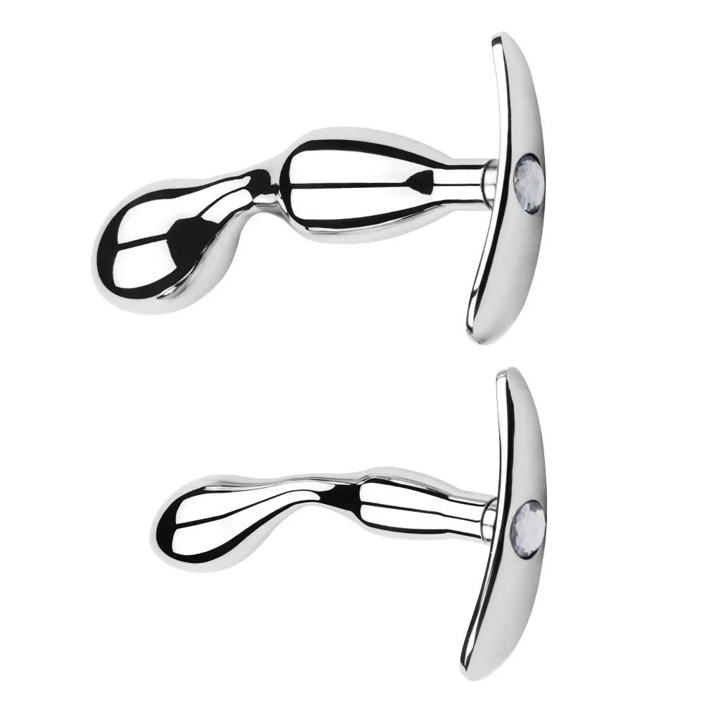 Polished Stainless Steel Plug G-Spot Massage Metal Balls Sensual Toy for Men Women