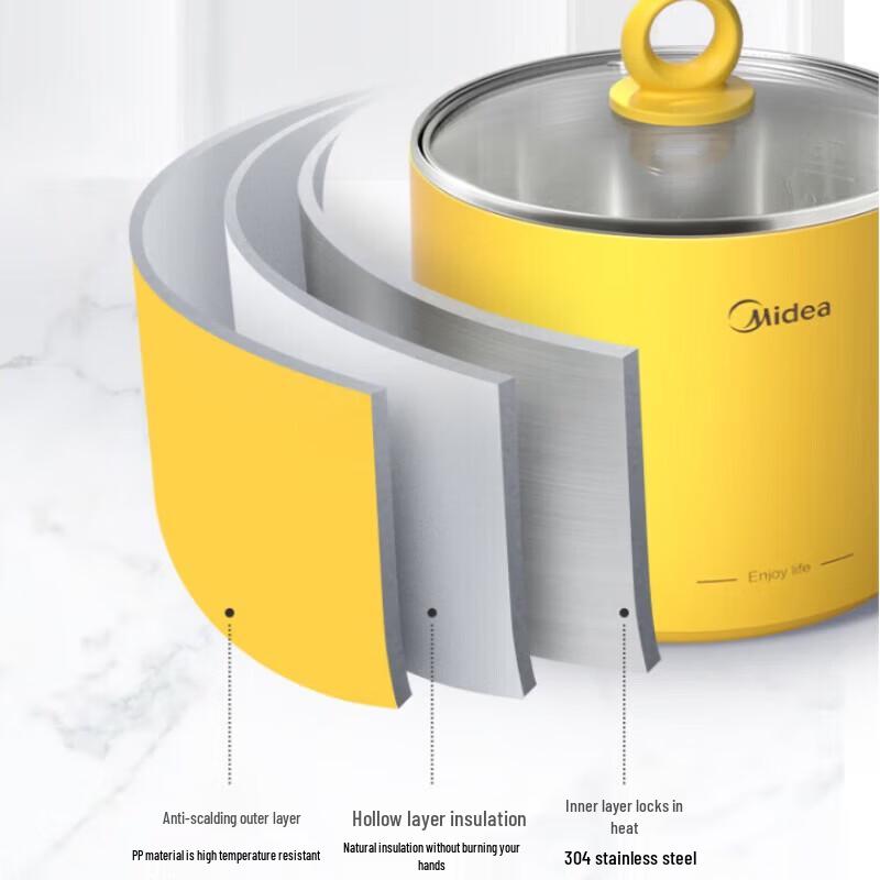 Midea 1.7L Multi-functional Electric Pot CN plug (adapter included)