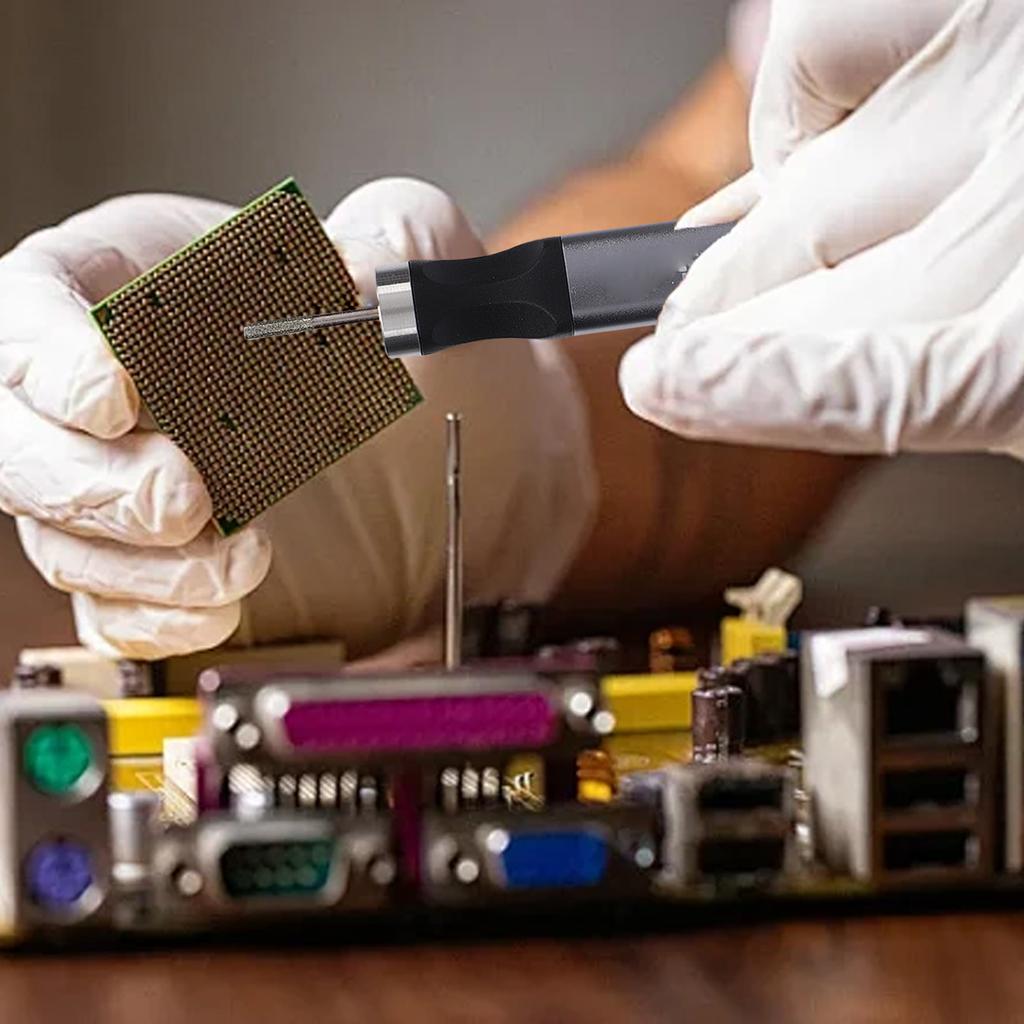   Cordless Rotating Tool 5 Speed Grinder Kit with 7 Accessories Type C Charging Art Craft Tool Cell Phone Repair Tool for Polishing Cutting Grindin