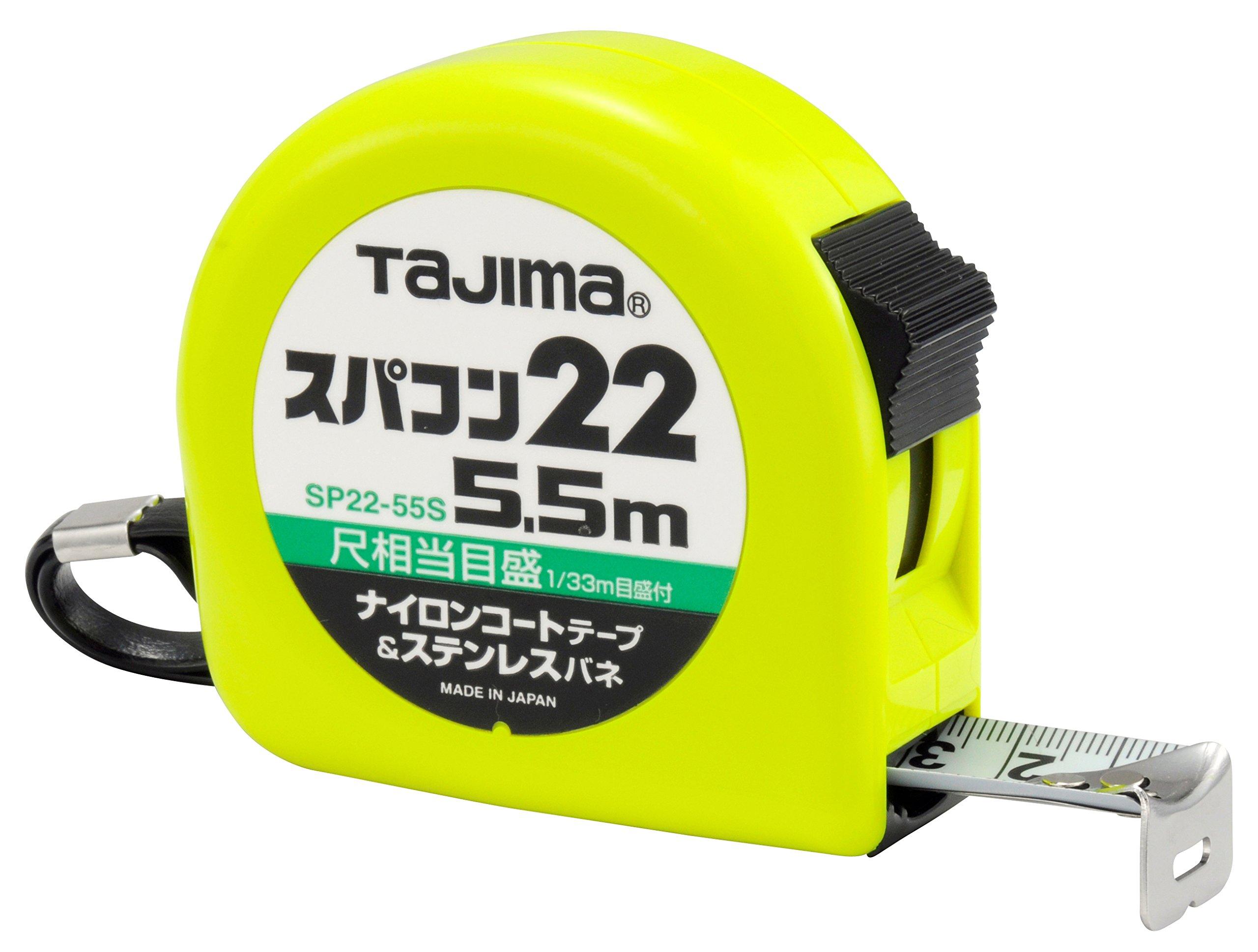 

Tajima Convex Nylon Coated Tape x 22mm Supercomputer 22 with Scale Equivalent Scale SP2255SB 5.5m жовтий