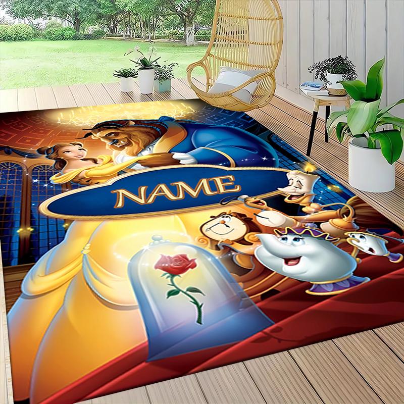 Custom Name Tinkerbell's Magical Night Carpet Rug Customizable Soft Washable Anti-Slip Home Living Room Sofa Mats Personalized Rug. 0909356