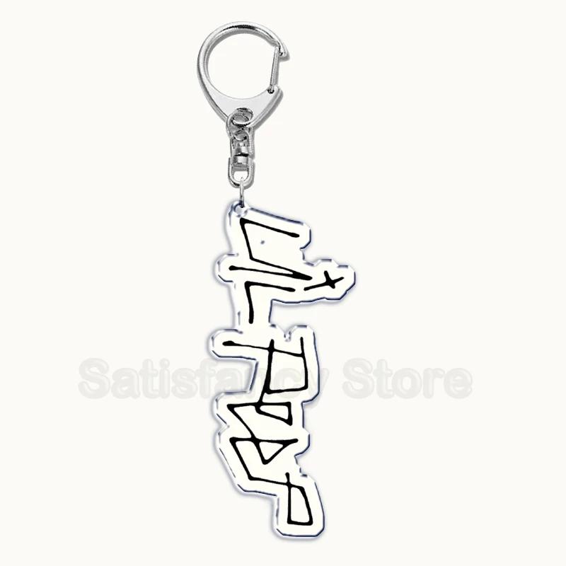 Lil Peep Rapper Acrylic Key Chain Pendant Key Ring Crybaby Hellboy Love Yikes Keychains Keyring for Bag Pendant Jewelry Gifts