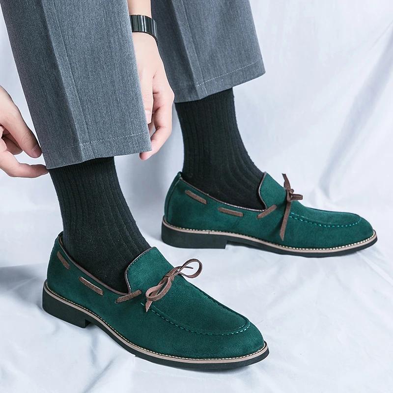 Märkesloafers Herr Stor Storlek 46 Mjuka Körmockasiner Högkvalitativa Ballerinaskor Äkta Läderskor Herr Slip-on Mockaloafers för Män
