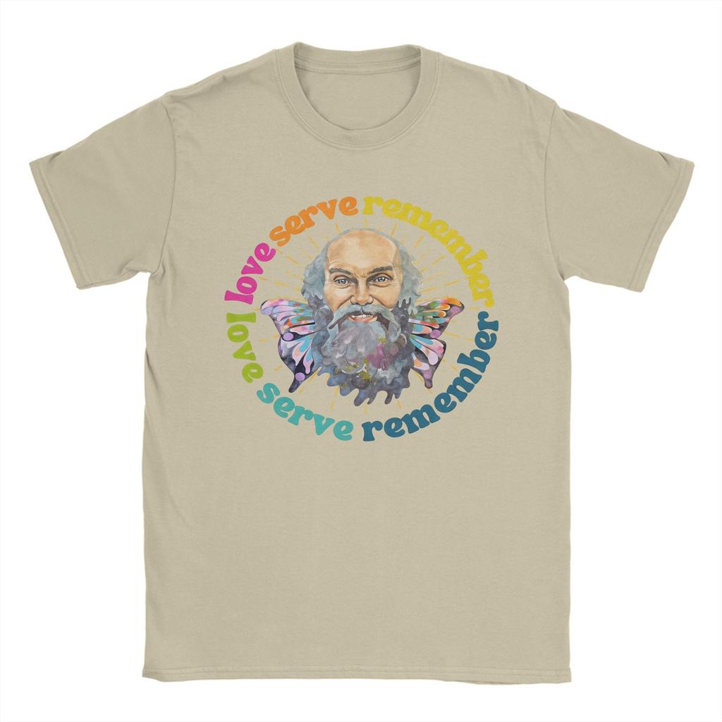 Ram Dass Liebe Dienen Erinnern T-Shirt Strand Baumwolle T-Shirts Für Unisex Harajuku T-Shirt Kurzarm Street Style Tops