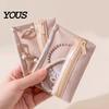 Daily Jewelry Storage Portable Bag, Flannel Organizer Case with Transparent Window And Travel Roll Smooth Zipper, Compact Necklace Holder for Commute